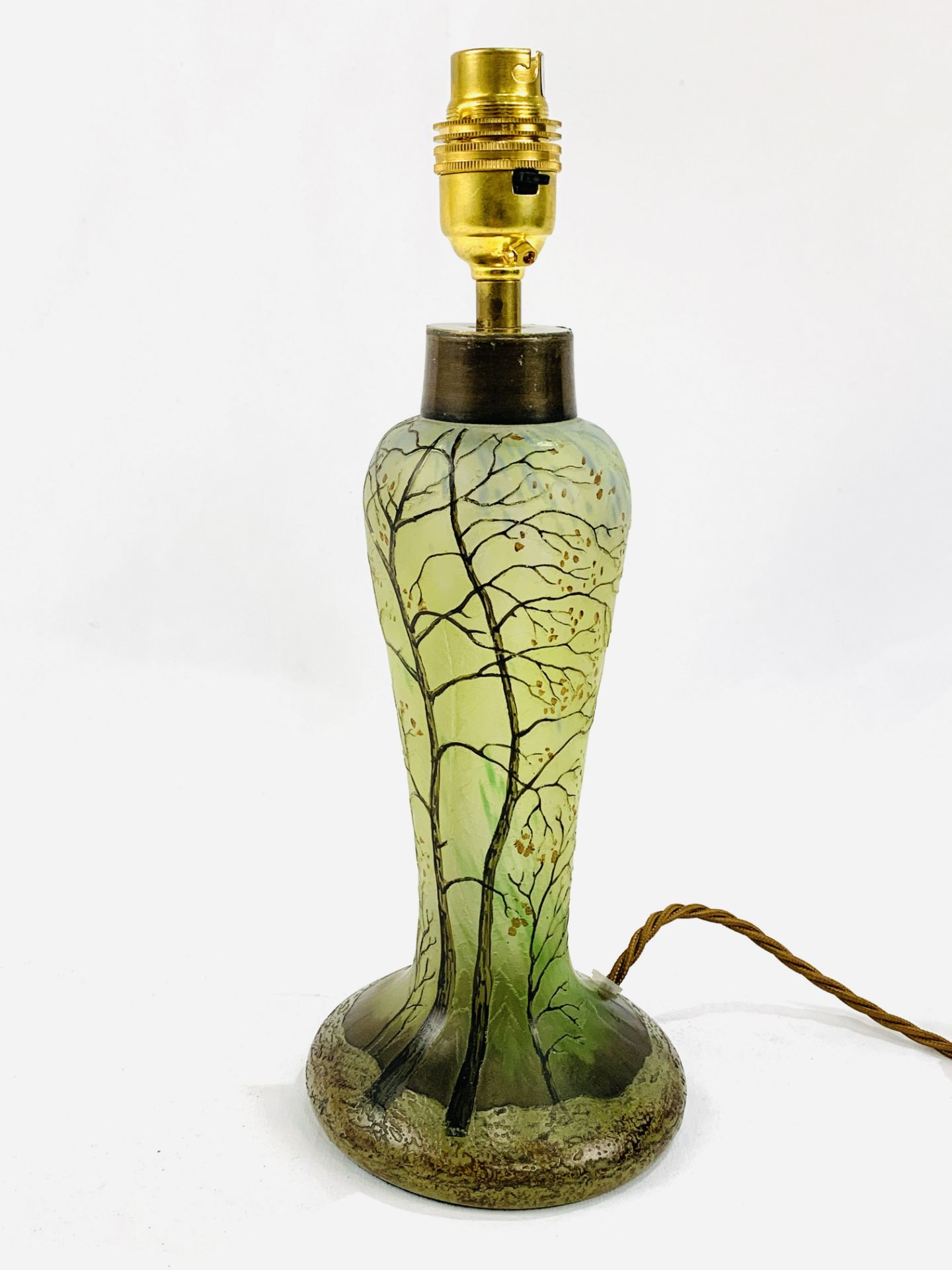 Modern cameo glass table lamp by Legras - Image 4 of 4