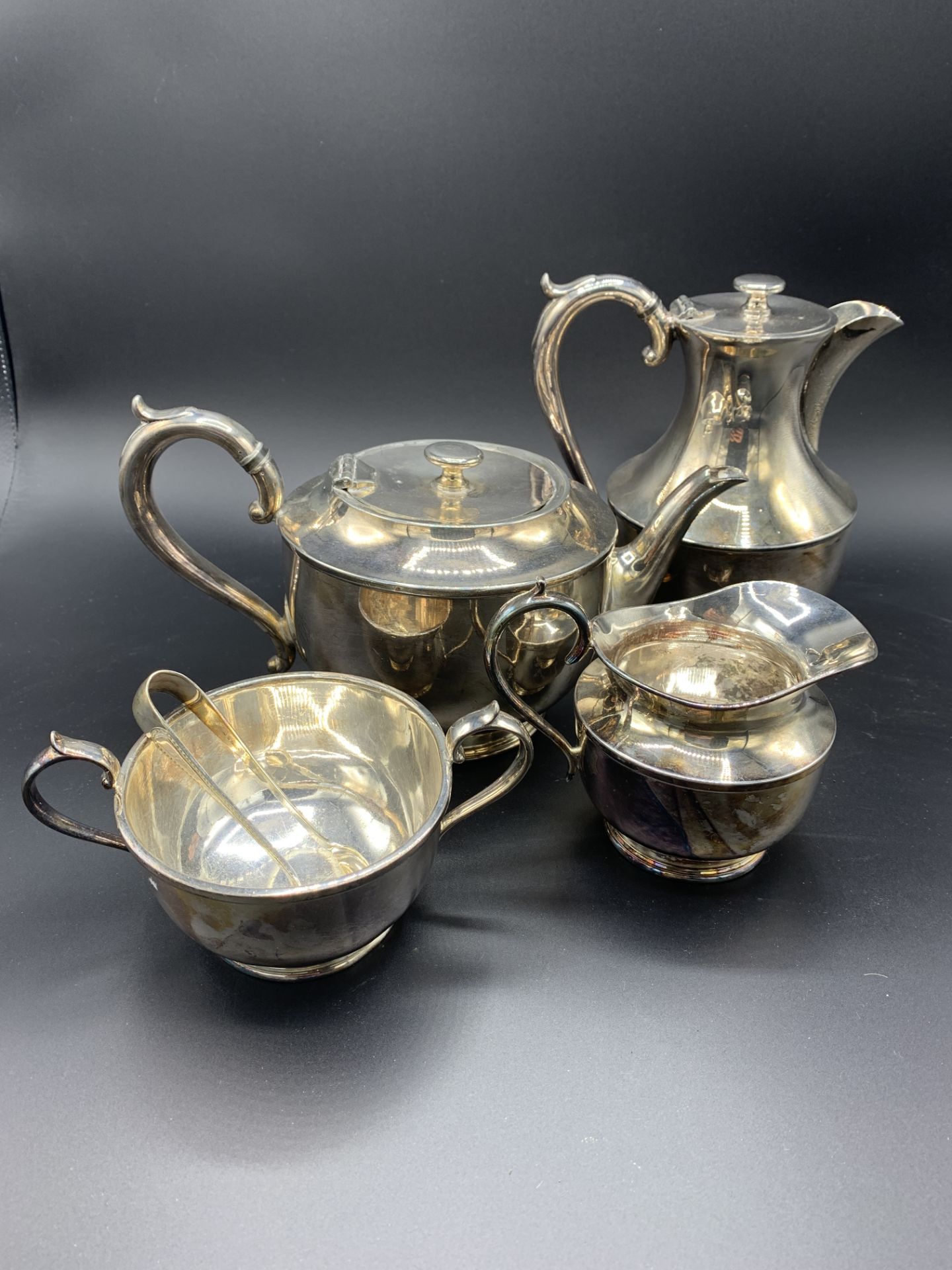 Silver plate tea service by James Dixon & Sons