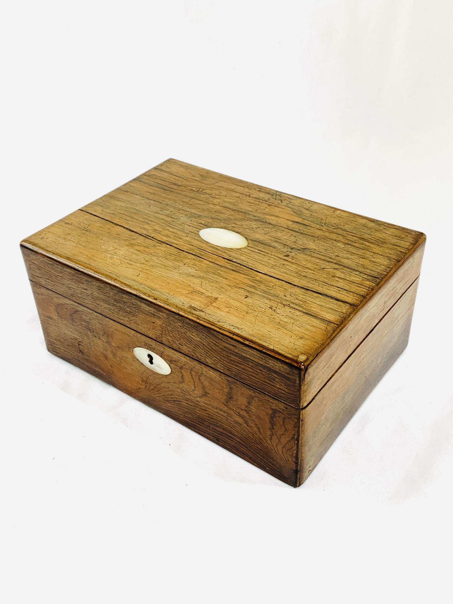 Mahogany jewellery box - Image 2 of 3