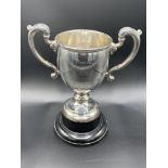 Silver two handled trophy