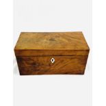 Flame mahogany tea caddy