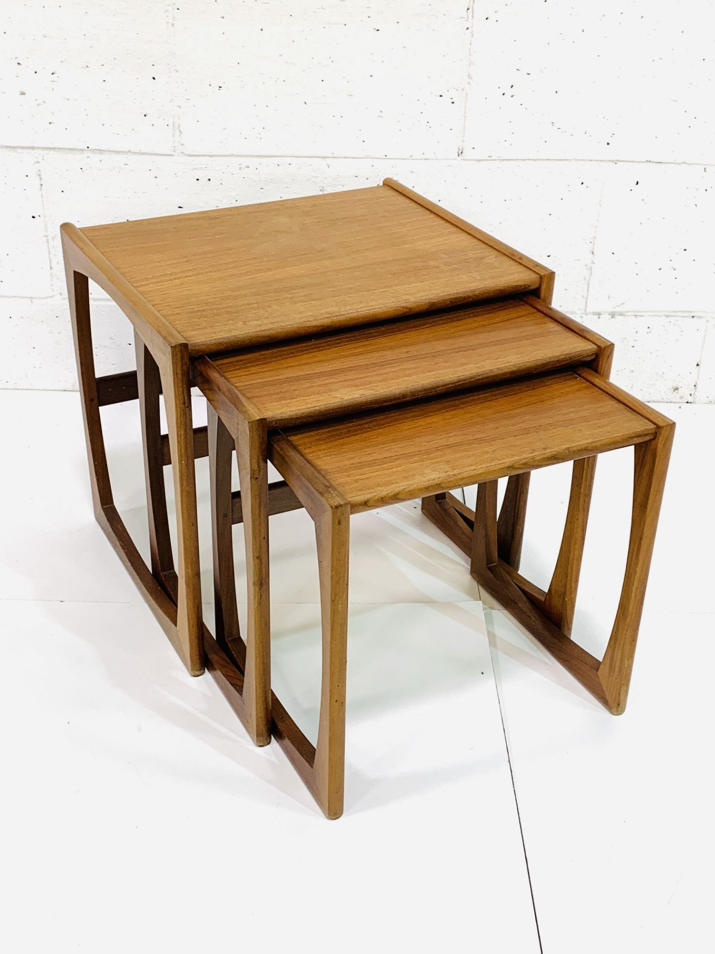 Nest of three teak tables by G-Plan