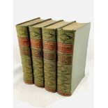 Shakespeare finely bound by Bickers in full green Morocco, 1876, volumes 1-4