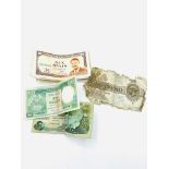 A collection of bank notes