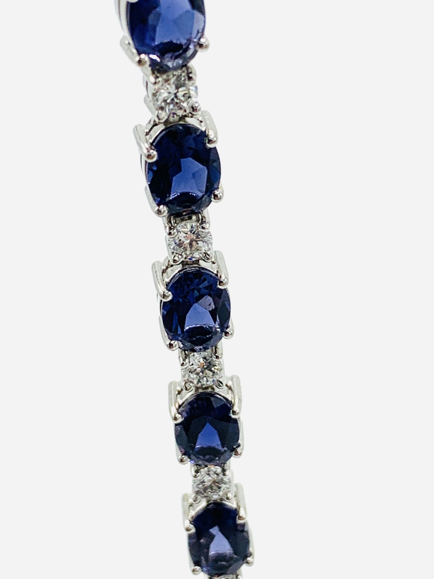 18ct white gold, iolite and diamond necklace - Image 4 of 6