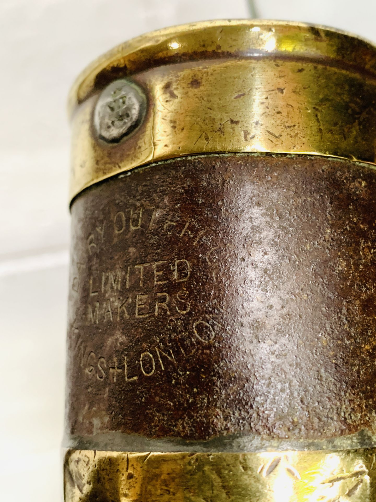Victorian brass and metal cone shaped milk churn - Image 4 of 11