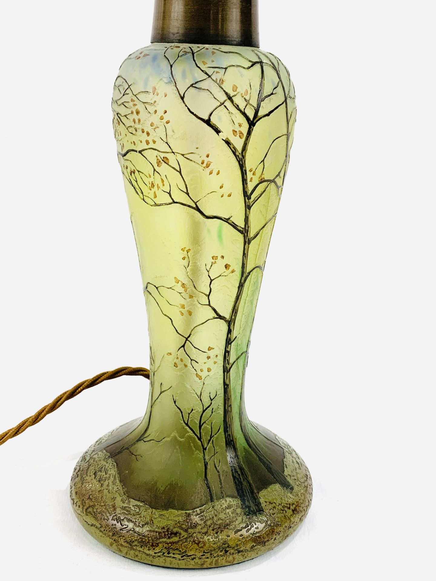 Modern cameo glass table lamp by Legras - Image 3 of 4