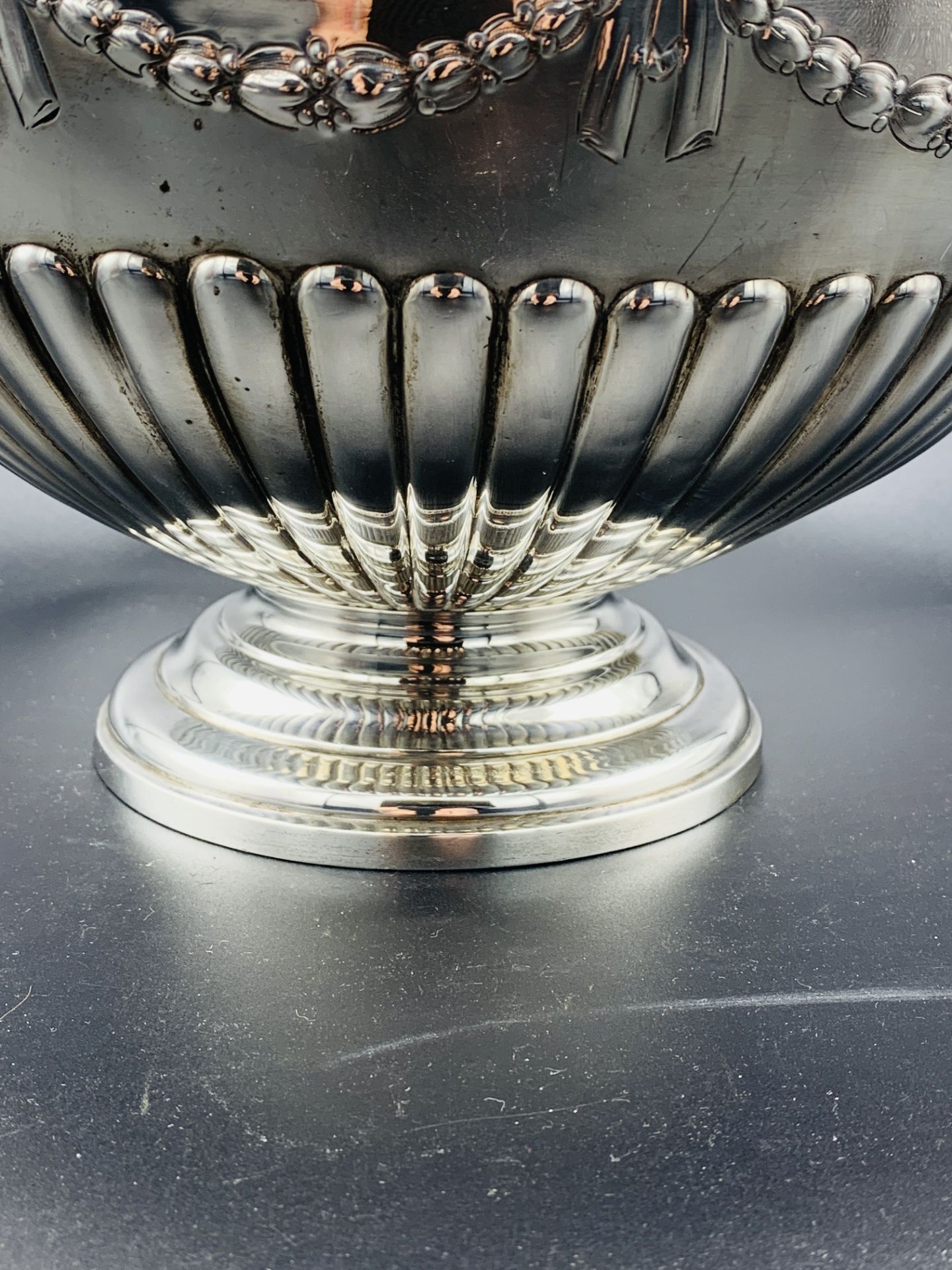 Large silver rose bowl - Image 8 of 8