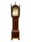 Banded inlaid mahogany longcase clock by Chas. Haines of Swindon