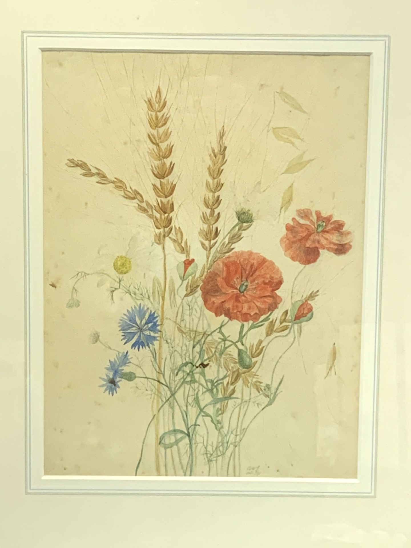 Framed and glazed watercolour, 1887/1891, by Alice A Rooke