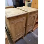 Pair of pine bedside cabinets