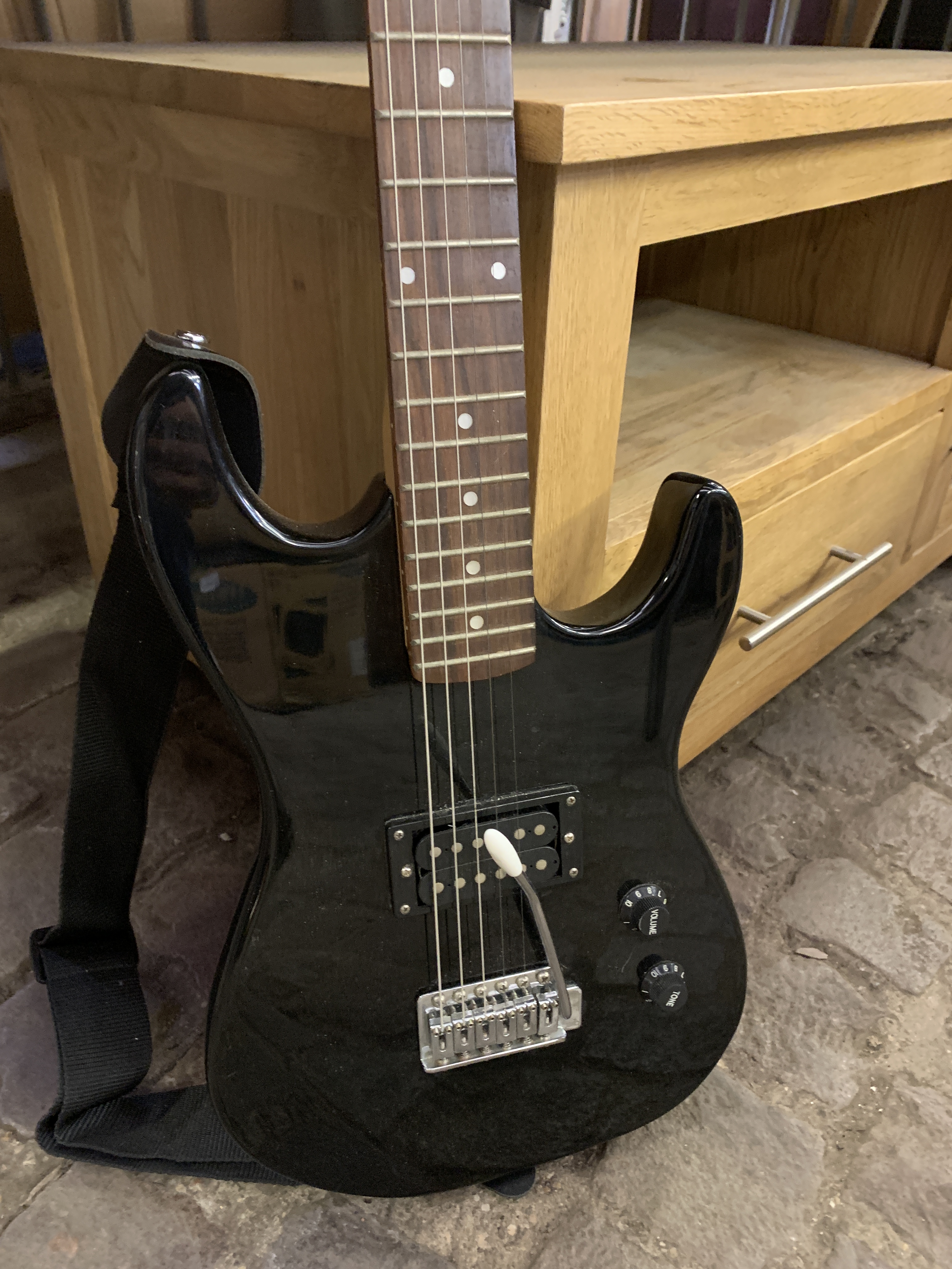 Encors (black) electric guitar. - Image 2 of 2
