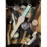 A quantity of watches including Swatch