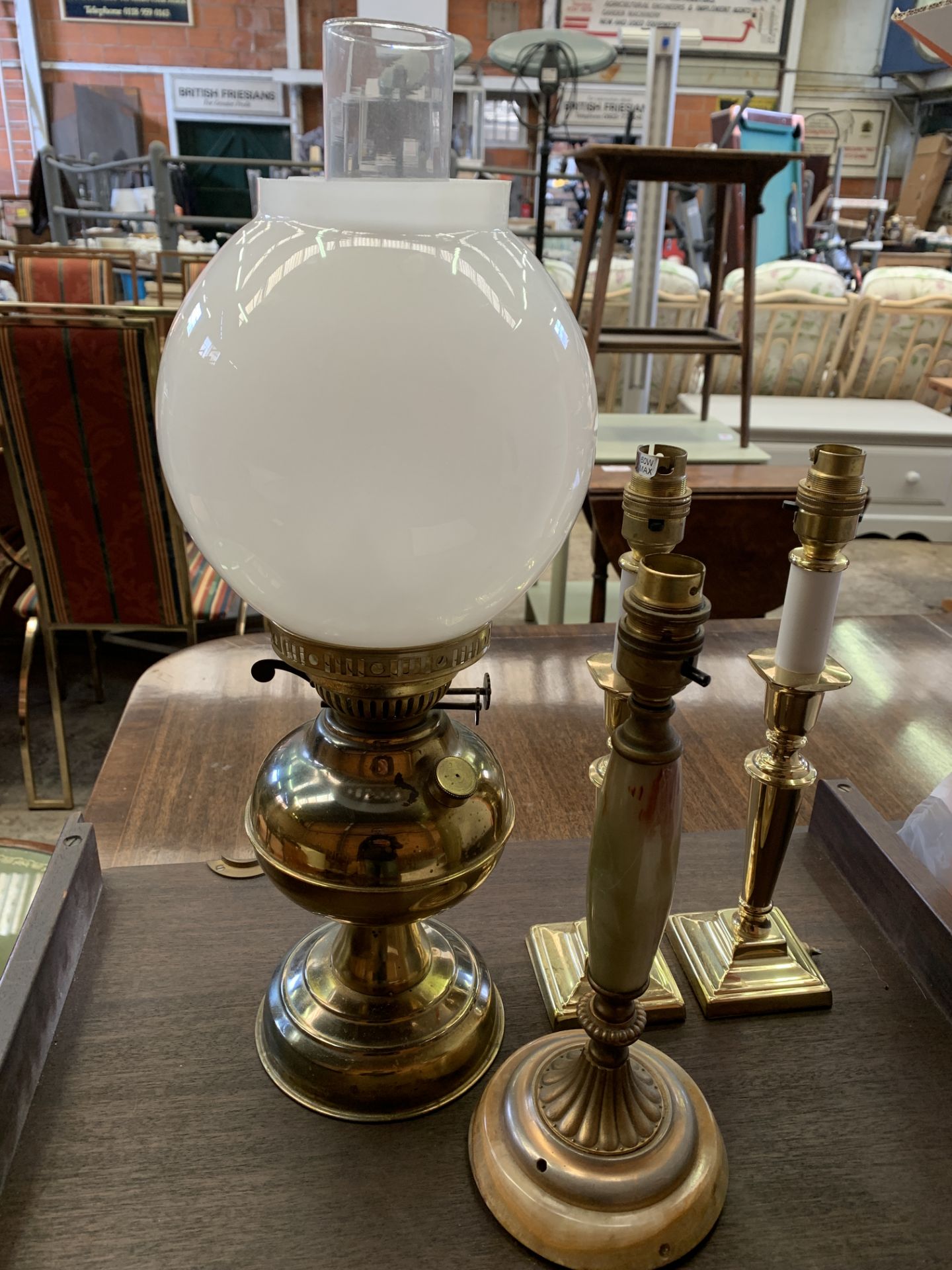 Brass table lamps - Image 3 of 3