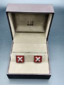 New Dunhill boxed sterling silver cufflinks