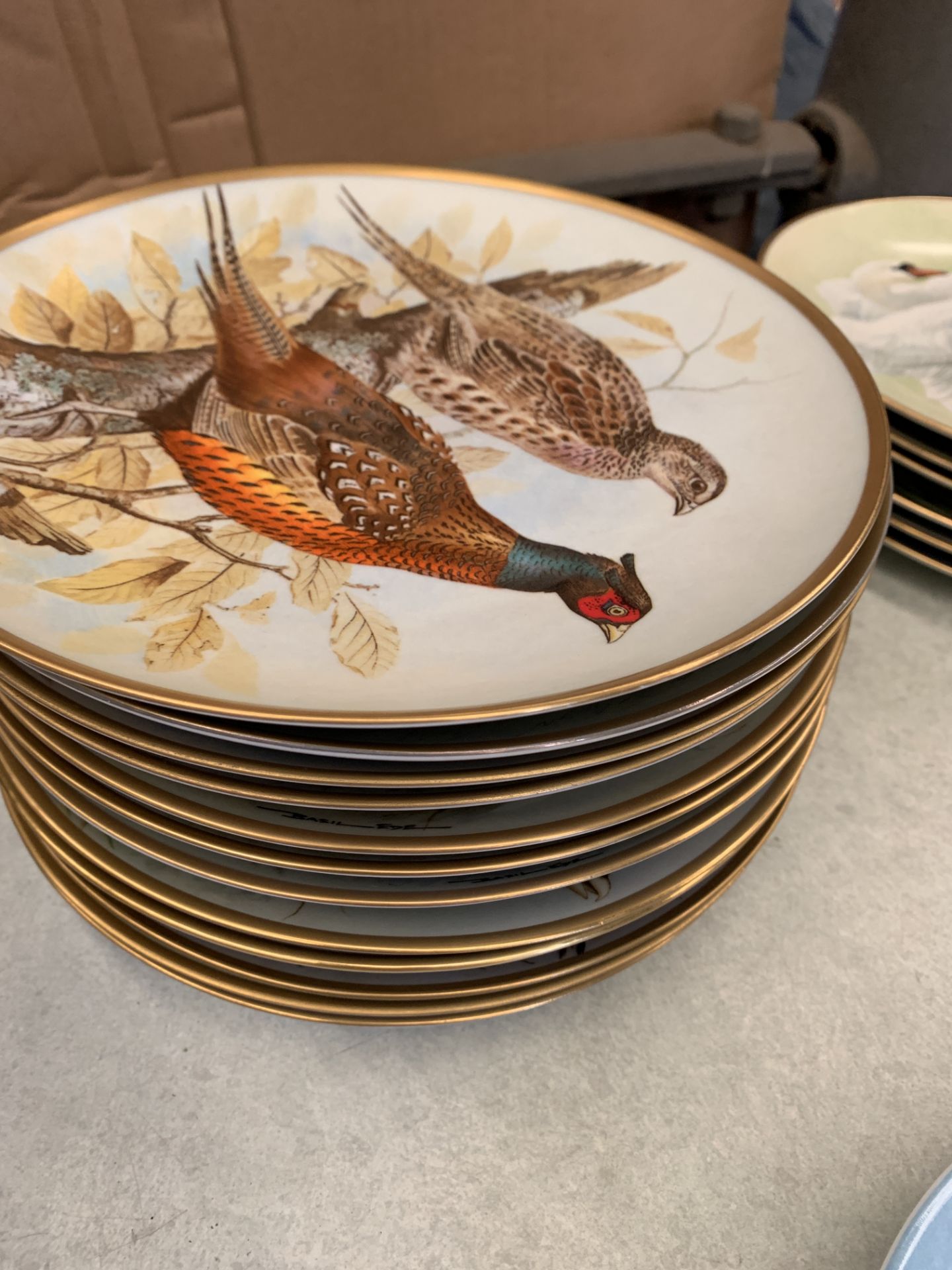 Franklin Porcelain: six Water Bird plates and twelve Game Bird plates - Image 2 of 4