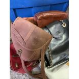 Seven various handbags