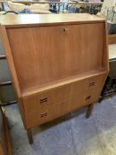 Teak veneer 1980's bureau