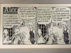 "Alex" cartoon signed by Charles Peattie and Russell Taylor bottom right