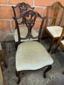 Two French style dining chairs
