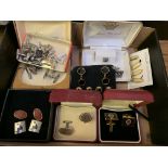 Quantity of cufflinks including sterling silver.
