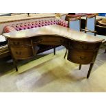 Bevan Funnell Ltd mahogany reproduction corner dressing table