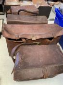Four leather weights bags