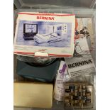 Bernina minimatic portable sewing machine and box accessories.