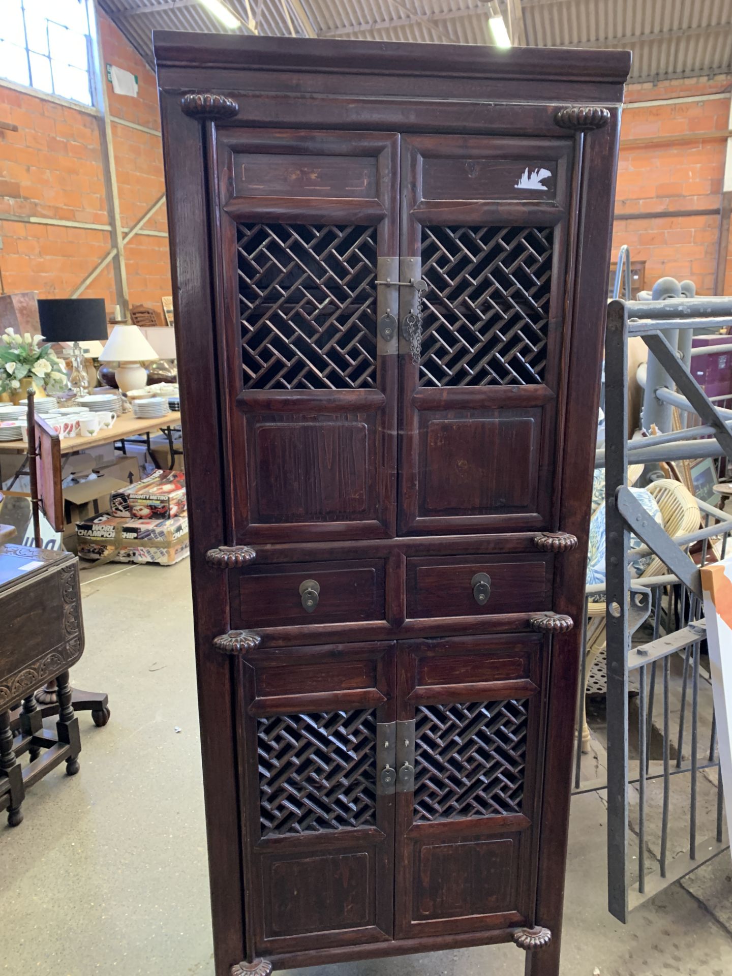 Varnished softwood cabinet - Image 3 of 4