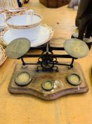 Victorian brass postal scales