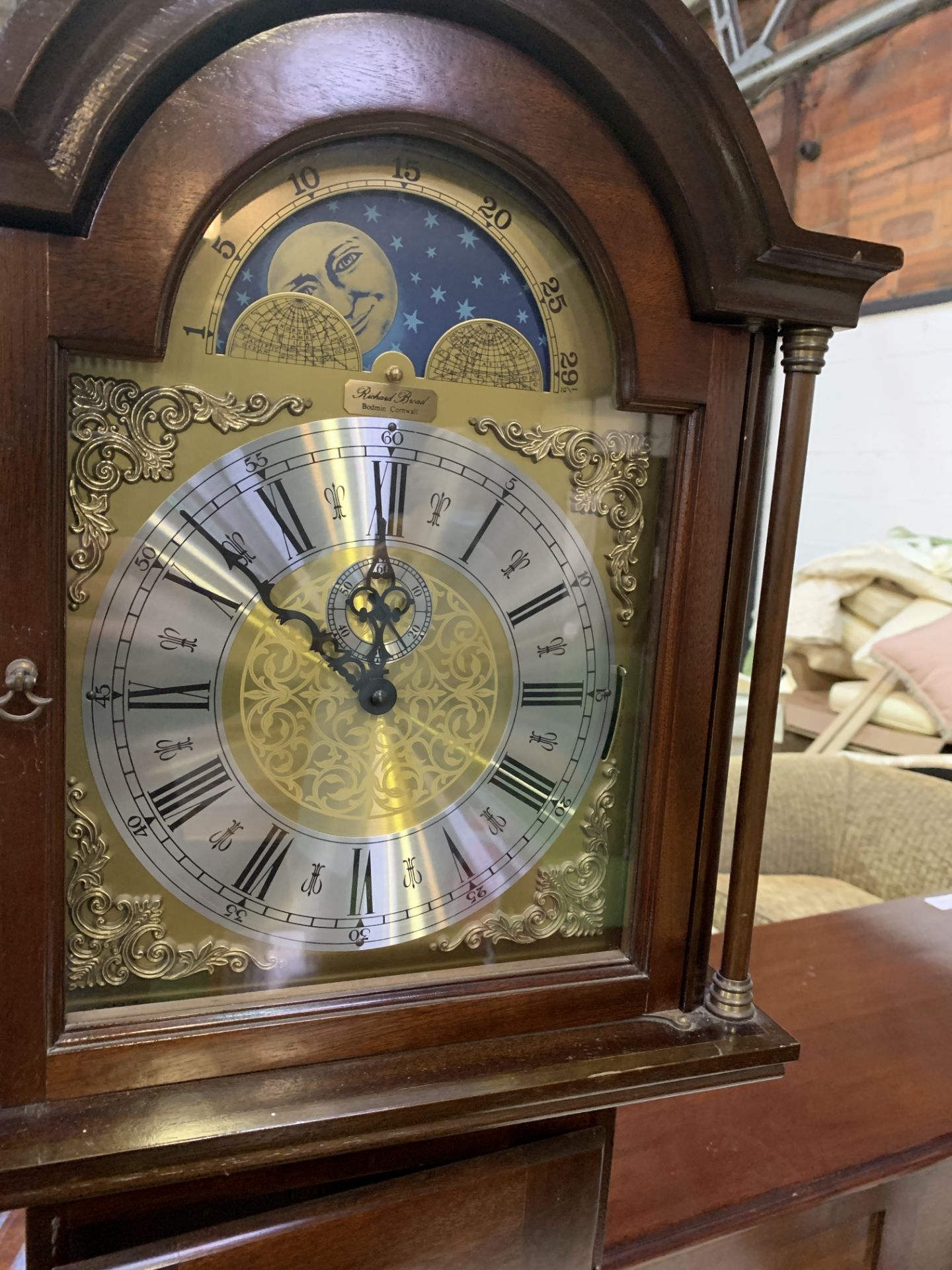 Modern mahogany longcase clock by Richard Broad of Bodmin, Cornwall. - Image 2 of 3