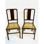Two Art Deco style mahogany bedroom chairs