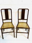 Two Art Deco style mahogany bedroom chairs