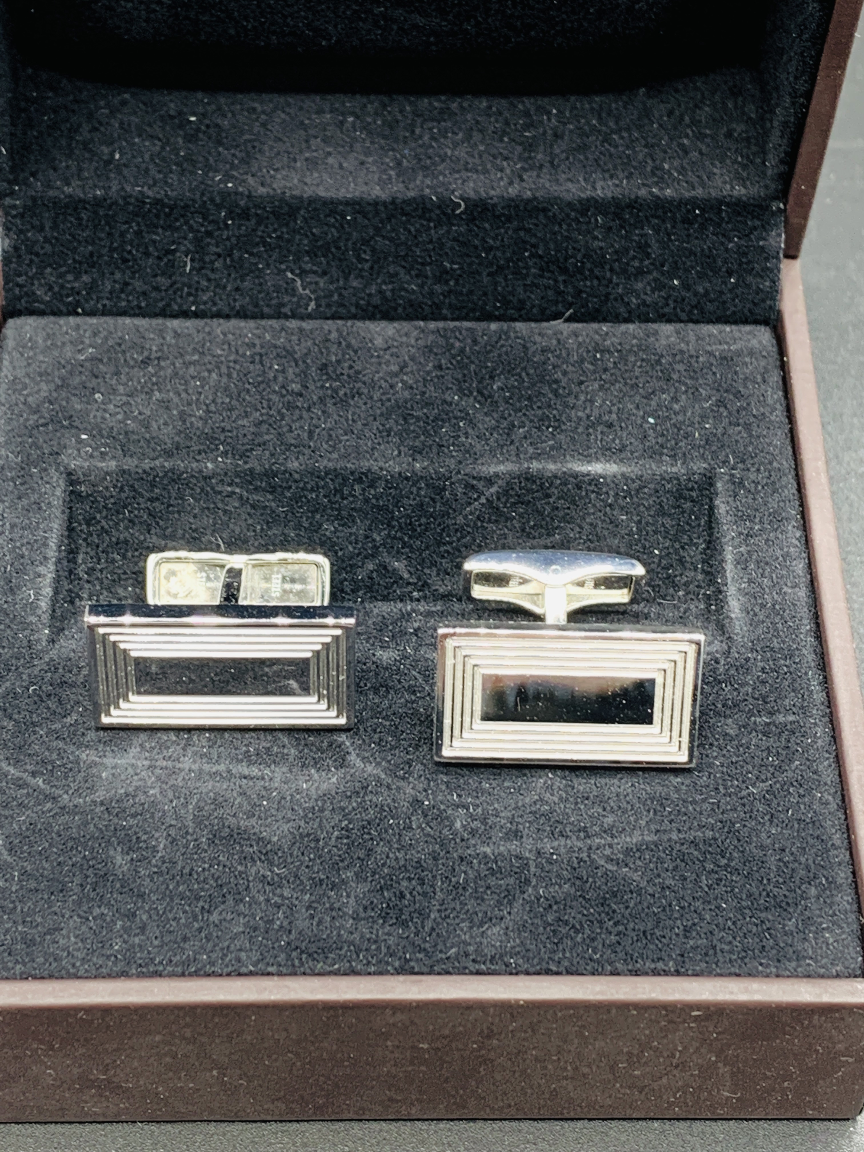 New Dunhill stainless steel cufflinks - Image 2 of 2