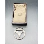 New Dunhill money clip in the form of a steering wheel, marked 925