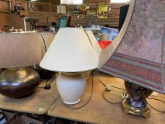 Six various table lamps
