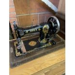 Two Jones' Family C.S decorative manual sewing machines