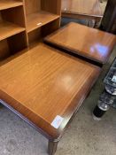 Pair of mahogany low tables