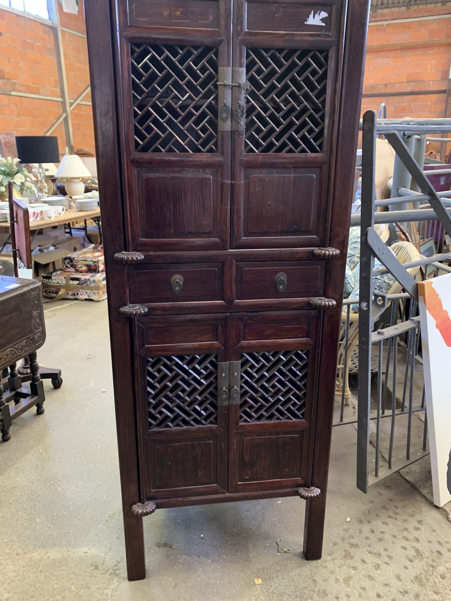 Varnished softwood cabinet - Image 2 of 4