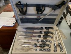 Prima 24 knife set in locking case.