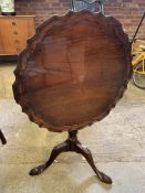 Mahogany tilt top occasional table