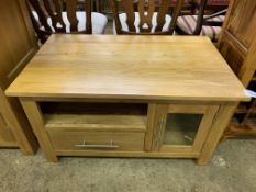 Laminated oak low media unit