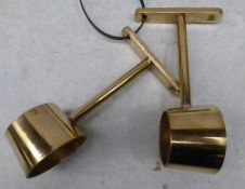 Pair of brass lamp brackets - carries VAT