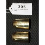 Pair of brass shaft tips.