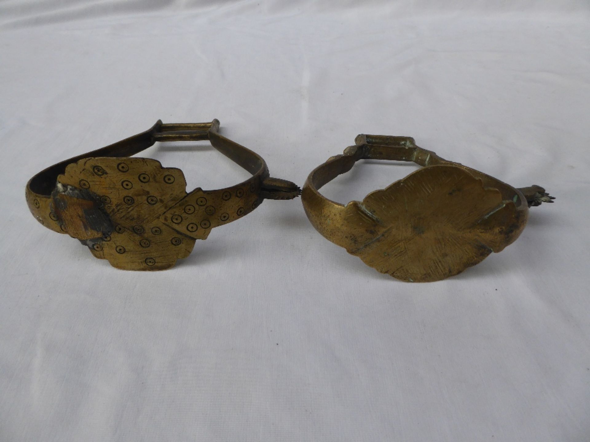 2 South American stirrups with rowelled spurs incorporated in the sides. - Image 2 of 5