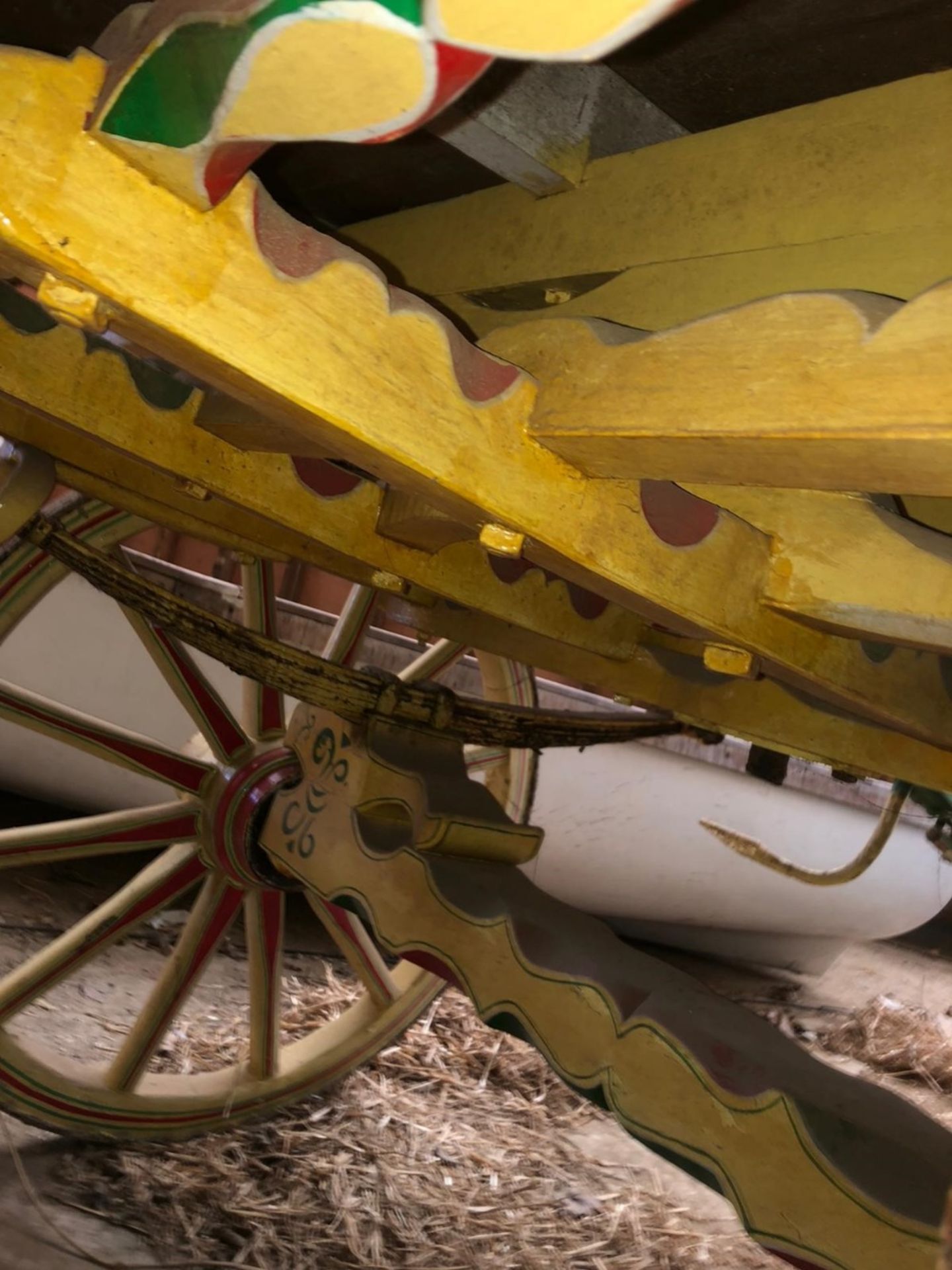 READING DUNTON WAGON, painted green with cream and red decoration - Image 18 of 19