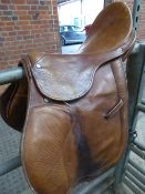 17ins saddle by Swaine Adeney Brigg & Sons - carries VAT.