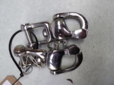 Pair of stainless steel quick release shackles - carries VAT.