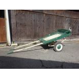 BRADFORD CART circa 1950 to suit 13 to 14hh. Painted green and yellow.