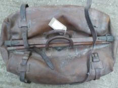 Leather Gladstone bag - carries VAT.